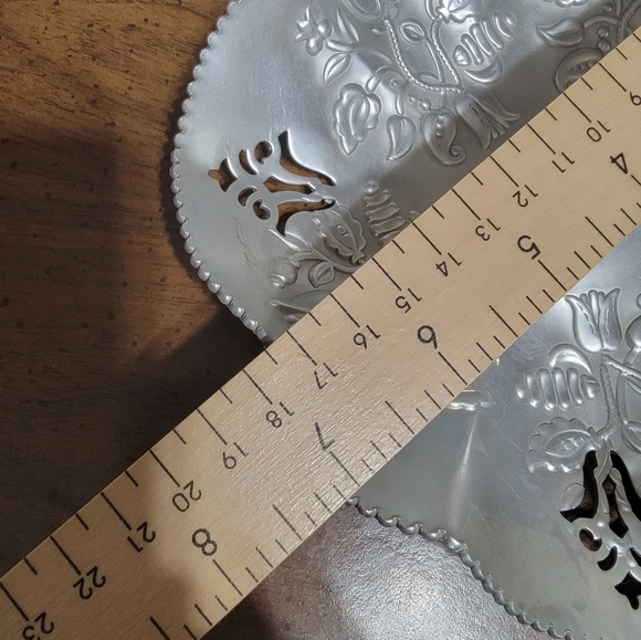 Mid Century Farber & Shlevin Hand Wrought Candy, Nut Twin Dish With Handle - Picture 6 of 7